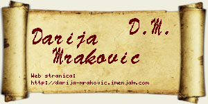 Darija Mraković vizit kartica